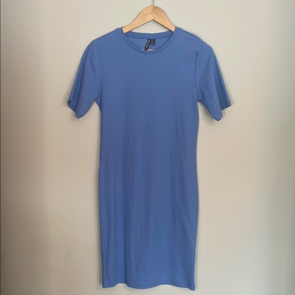 Pieces Blue Short Sleeve Dress